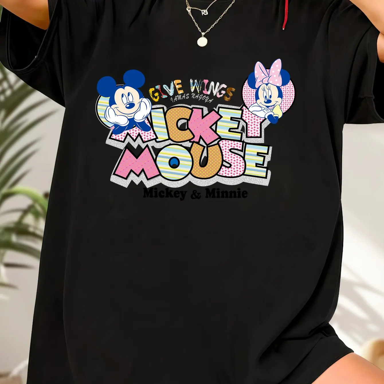 

Disney - Minnie Mouse Heart, Mickey Mouse, and Other Cartoon Characters Gather Together To Enjoy The Fun of Jungle Adventure