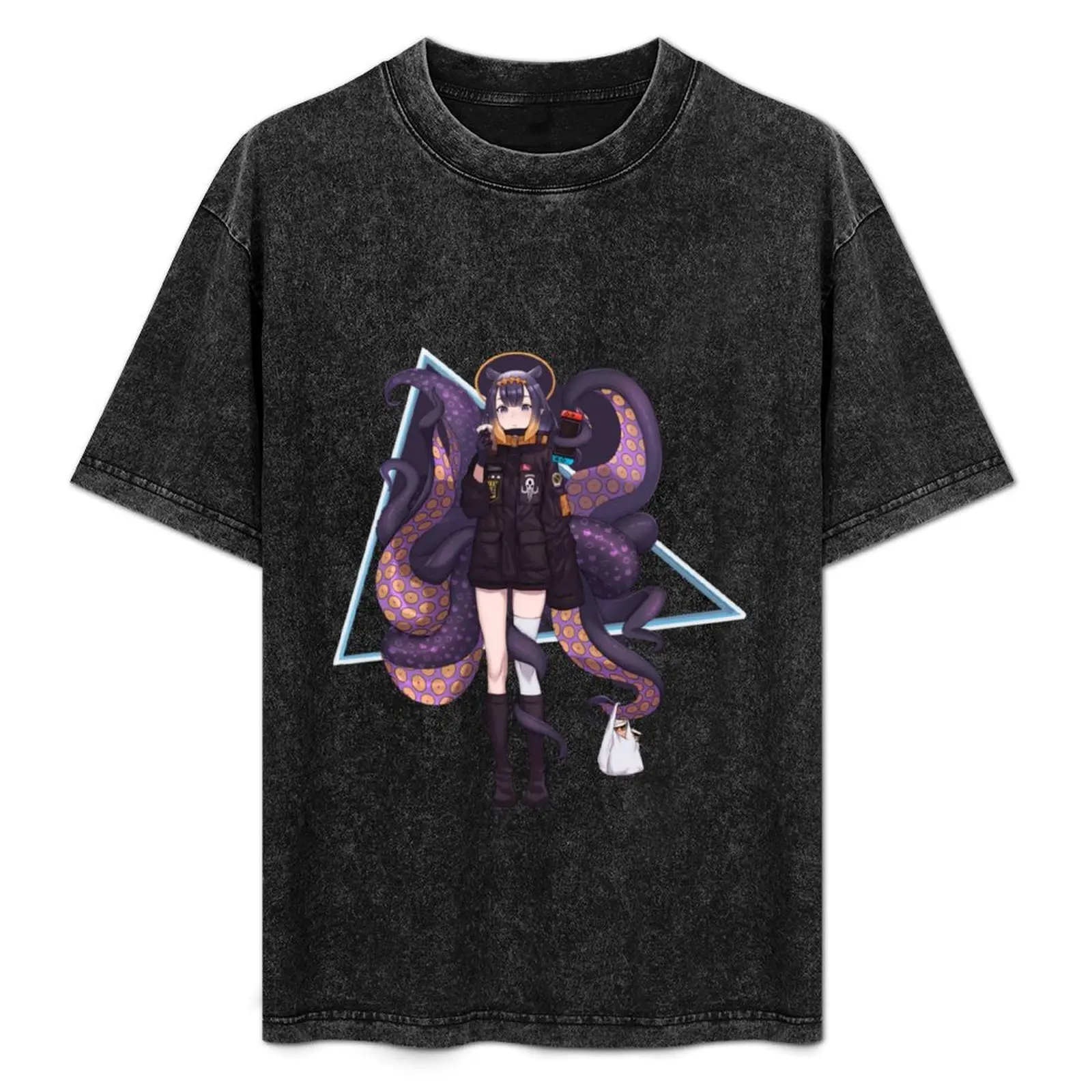 Ninomae Ina Nis, Hololive: Takodachi / Tako, camiseta Ninomae Ina Nis Inanis Drooling Chibi, camiseta transpirable y ligera de verano