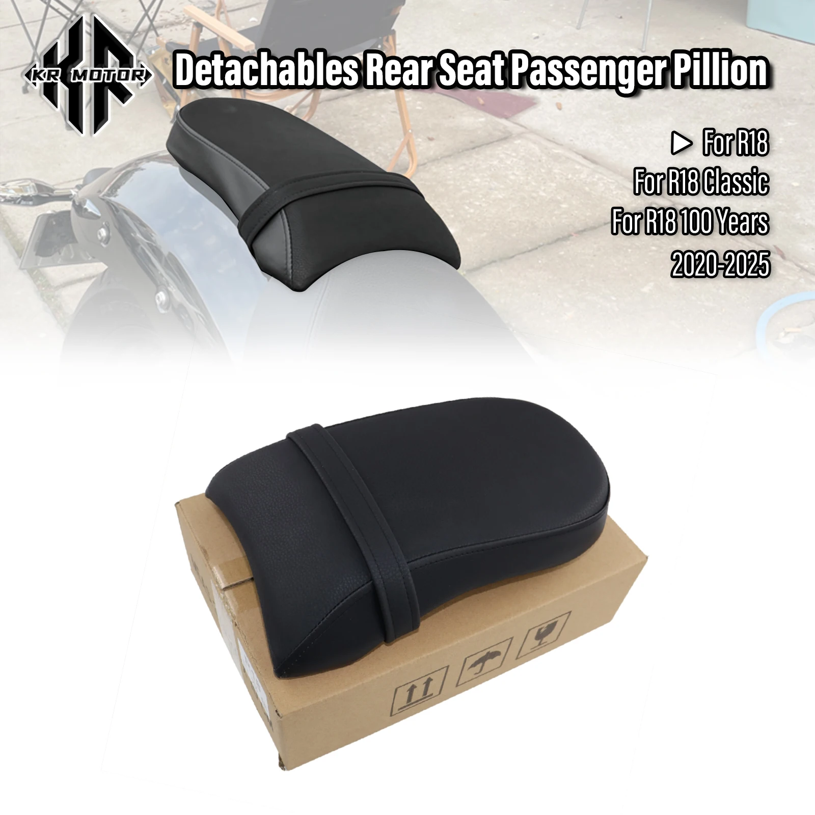 

Подходит для BMW R18/100 лет/R18 Classic R 18 2020-2024 2025, съемная подушка для пассажирского сиденья мотоцикла, черная подушка на заднее сиденье