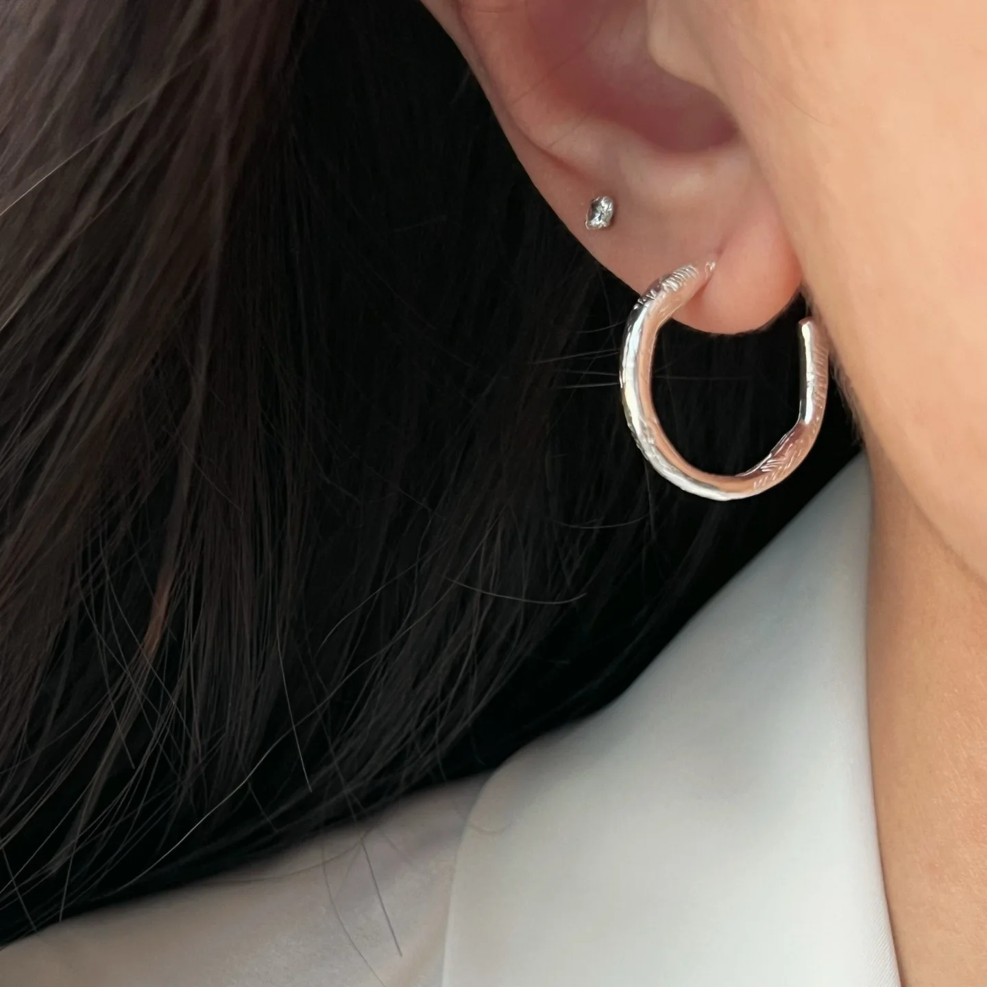 Korean Style Simple Branch Texture Earrings for Women, Niche Design, High-End, Light Luxury, Versatile, Exquisite Earrings, New Earrings