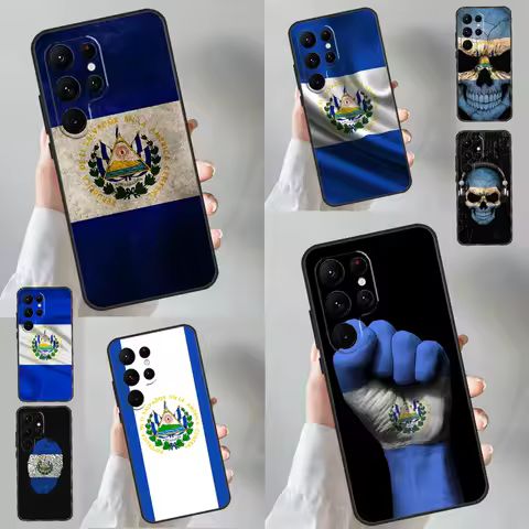 El Salvador Flag Phone Case For Samsung Galaxy S23 Ultra S22 S21 S20 FE S9 S10 Plus Note 10 20 Ultra Cover