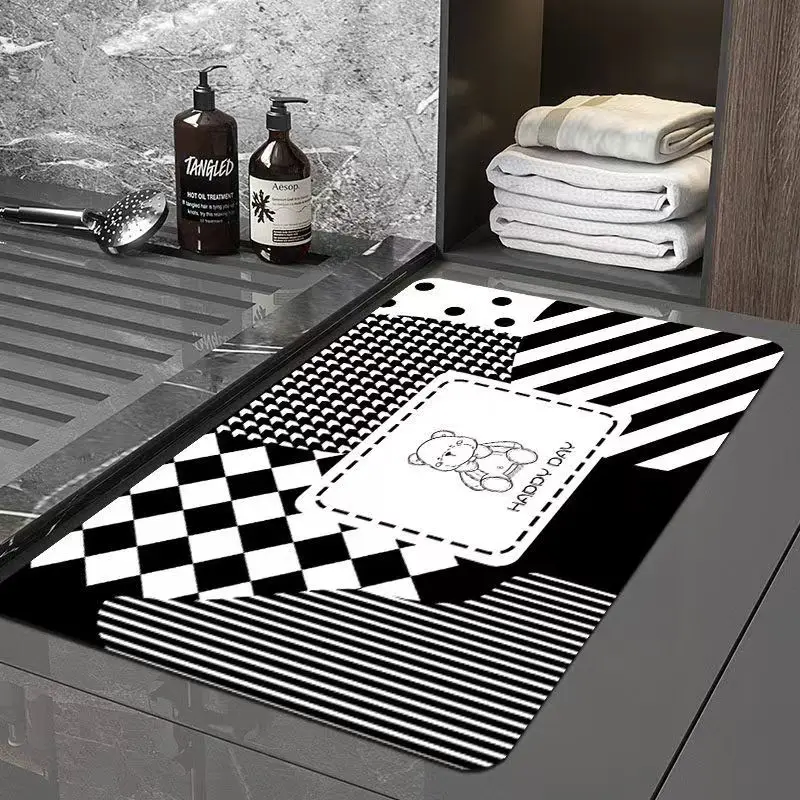 Dropshipping Bathroom Mat Nonslip Quick-Drying Carpet Home Bath Mat Non-slip Floor Mat Tapete Banheiro Super Absorbent Mat