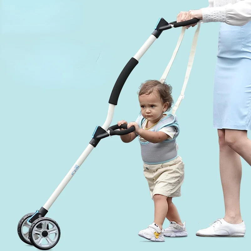 Waist Protection Breathable Anti-fall Baby Walking Belt Infants Kids Learn To Walk Trolley Traction Rope Dual Use Baby Walkers