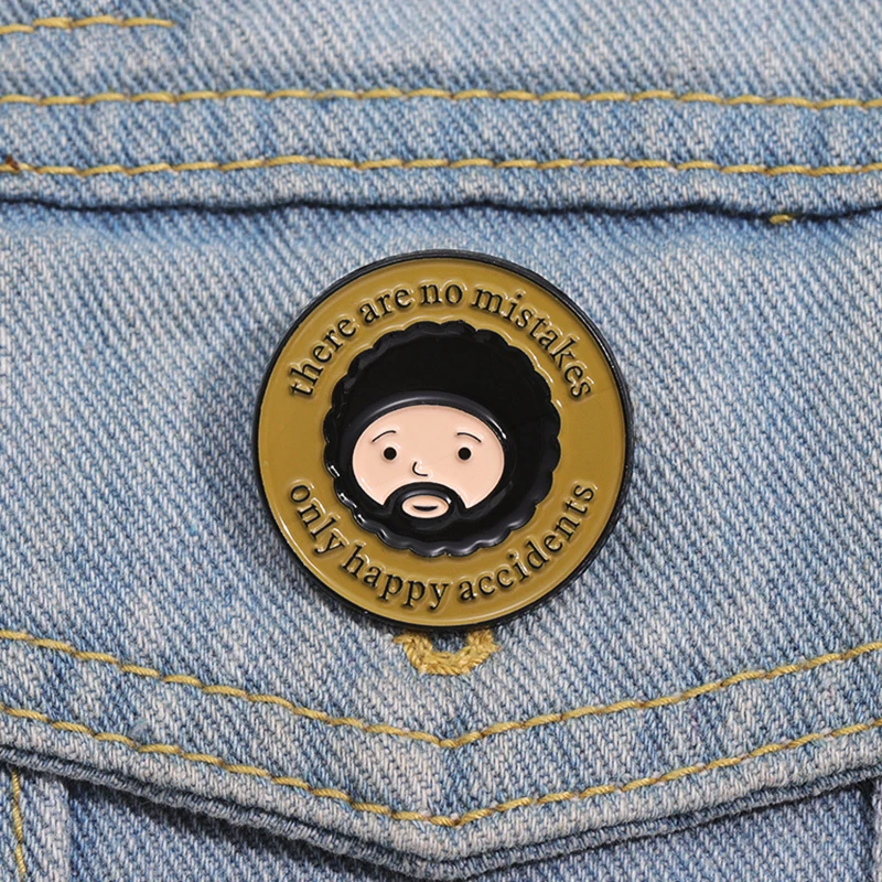 Ongelukken Emaille Broche Custom Dennen Revers Badges Cartoon Sieraden Cadeau Voor Vrienden Er Zijn Geen Fouten Alleen Gelukkig