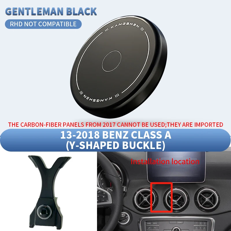 Car smartphone holder, car air vent phone mount, car phone stand, suitable for Mercedes‑Benz A‑Class W176 2013‑2018, fits all smartphones