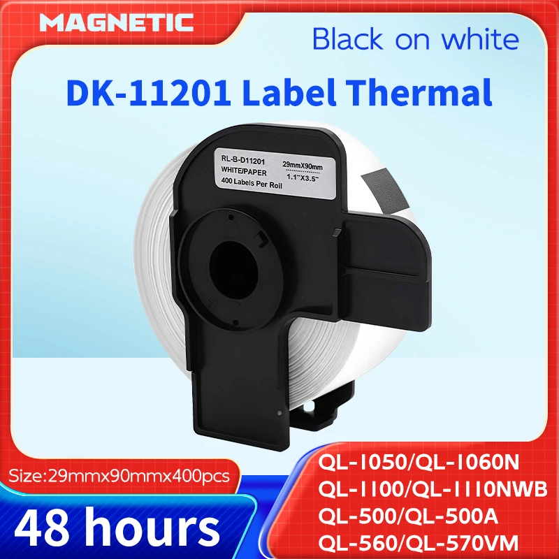 

Термобумага 3/6/9 29*90 мм с держателями для DK-11201 DK11201, совместимая с этикетками Brother подходит для QL-500 QL-700 QL-800 QL-1100