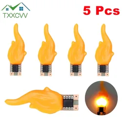 5 Pcs 3V Candles Flash Edison Flame LED Filament Led COB 2200K Diode Light Birthday Party Decoration Light Bulb Accessories
