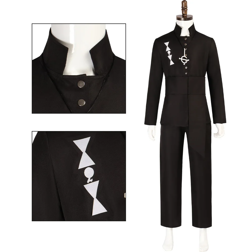 アニメゴーストbc-コスプレ衣装成人男性パパ名誉黒制服コートパンツフルセットハロウィンパーティーロールプレイ服-﻿