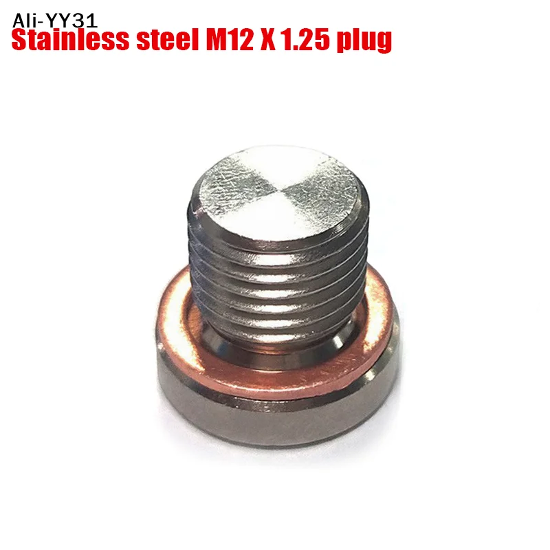 

【YH】M12 X 1.25 O2 Oxygen Lambda Sensor Blanking Plug Cap Bung Exhaust Accessories W/ Gasket Automotive Hexagonal Threaded Parts