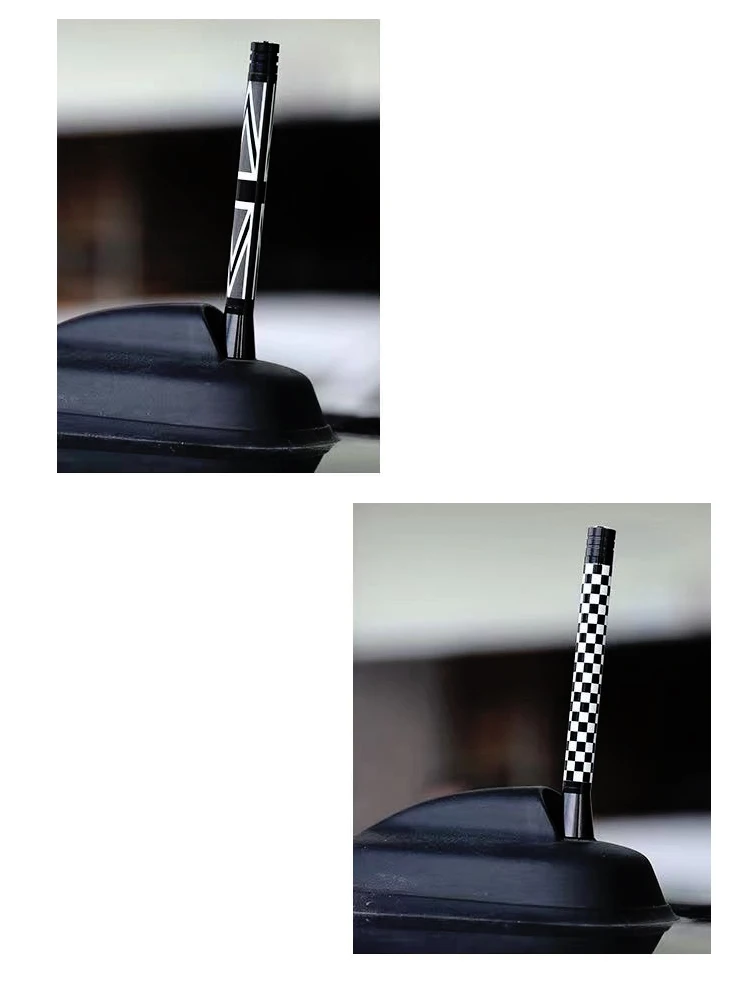 7,7 cm/10,7 cm Universelle kurze Autoantenne mit Union-Jack-Flaggenmuster, Dekor-Radioantenne, rostfrei, mit kompletten Montageadaptern – Detail 9
