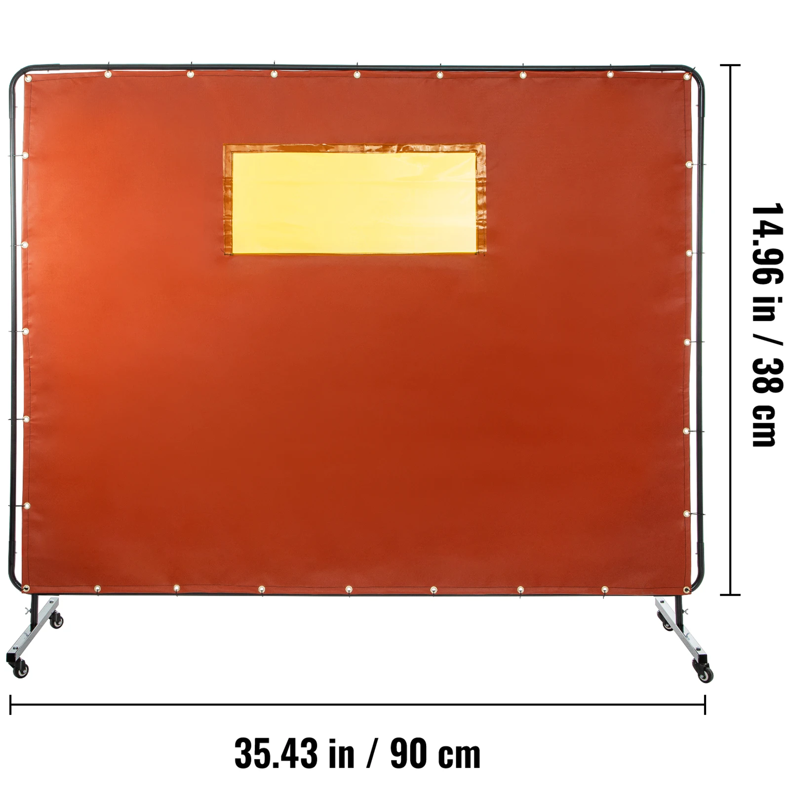 Tenda in fibra di vetro ignifuga per saldatura VEVOR con rotelle dispositivi di protezione di sicurezza ignifughi di sopravvivenza di emergenza 6