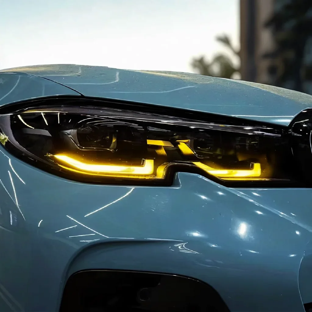 For BMW 3 series 2019-2022 G20 G21 320 325 330 Dual-Color DRL Module yellow and white LED panel daytime running light