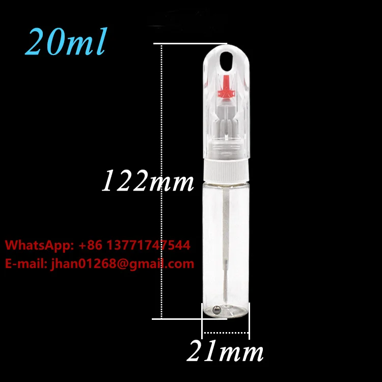 Empty 20ml 2-in-1 Refillable Repair Refinish Auto Car Scratch Remover Paint Bottle Touch up Paint Bottles Touch up Paint Pen