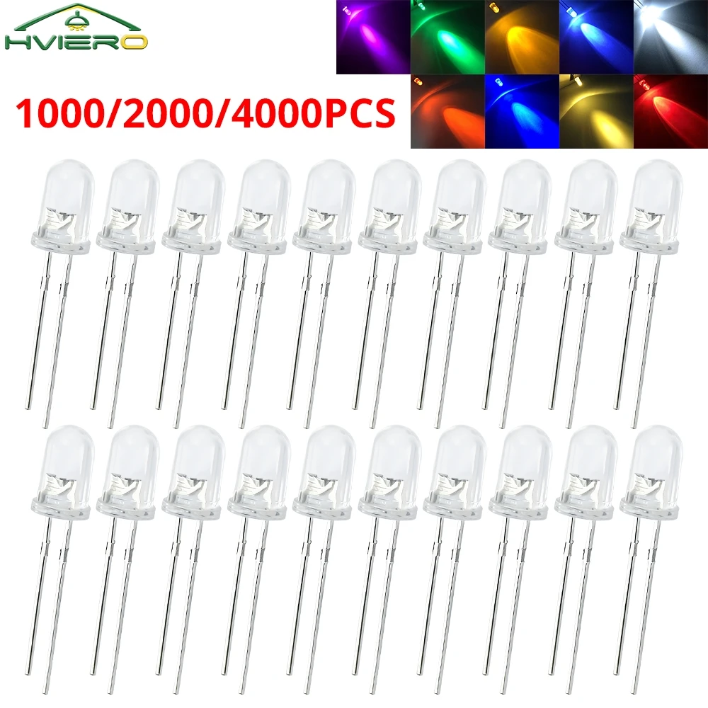 

1000-4000X 5mm Ultra Bright Round Mini Led Beads Diy Home Decoration Holiday Lighting Neon Lamp Rgb Ambient Illumination Diodes