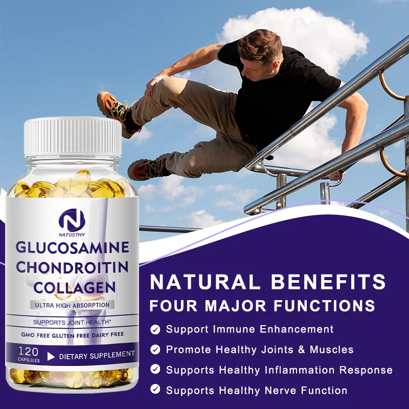 Glucosamine Chondroitin - Joint Pain Supplement - Anti-Inflammatory and Joint Function Support for Back, Knees, Hands and More