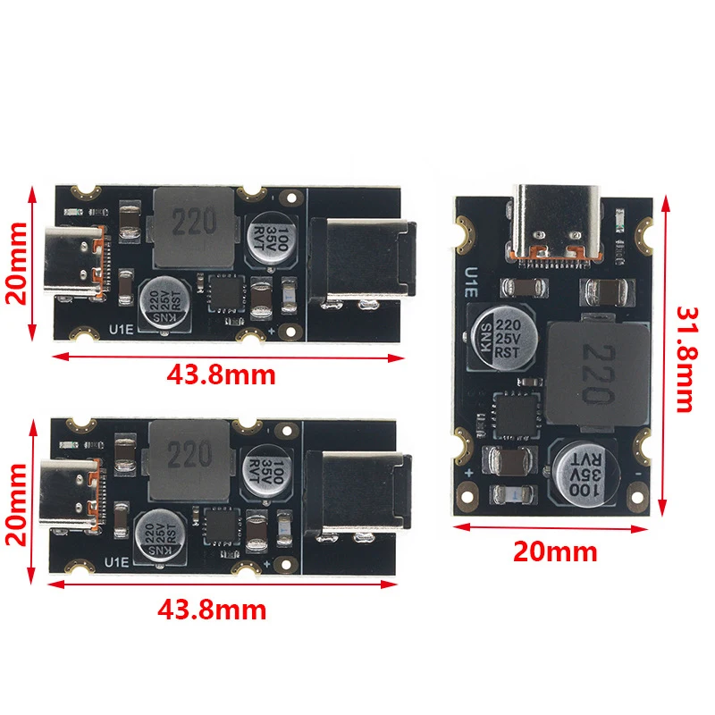 1Pc di alta qualità nuovissimo modulo di ricarica rapida PD65W interfaccia di tipo C PD3.1 PPS ricarica rapida QC3.0