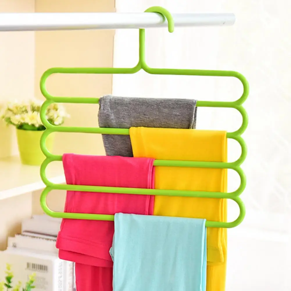 5 Layers Multi-functional Clothes Hangers Non-slip Pant Storage Rack Cloth Rack with Multiple Functions for Hanging and Storage