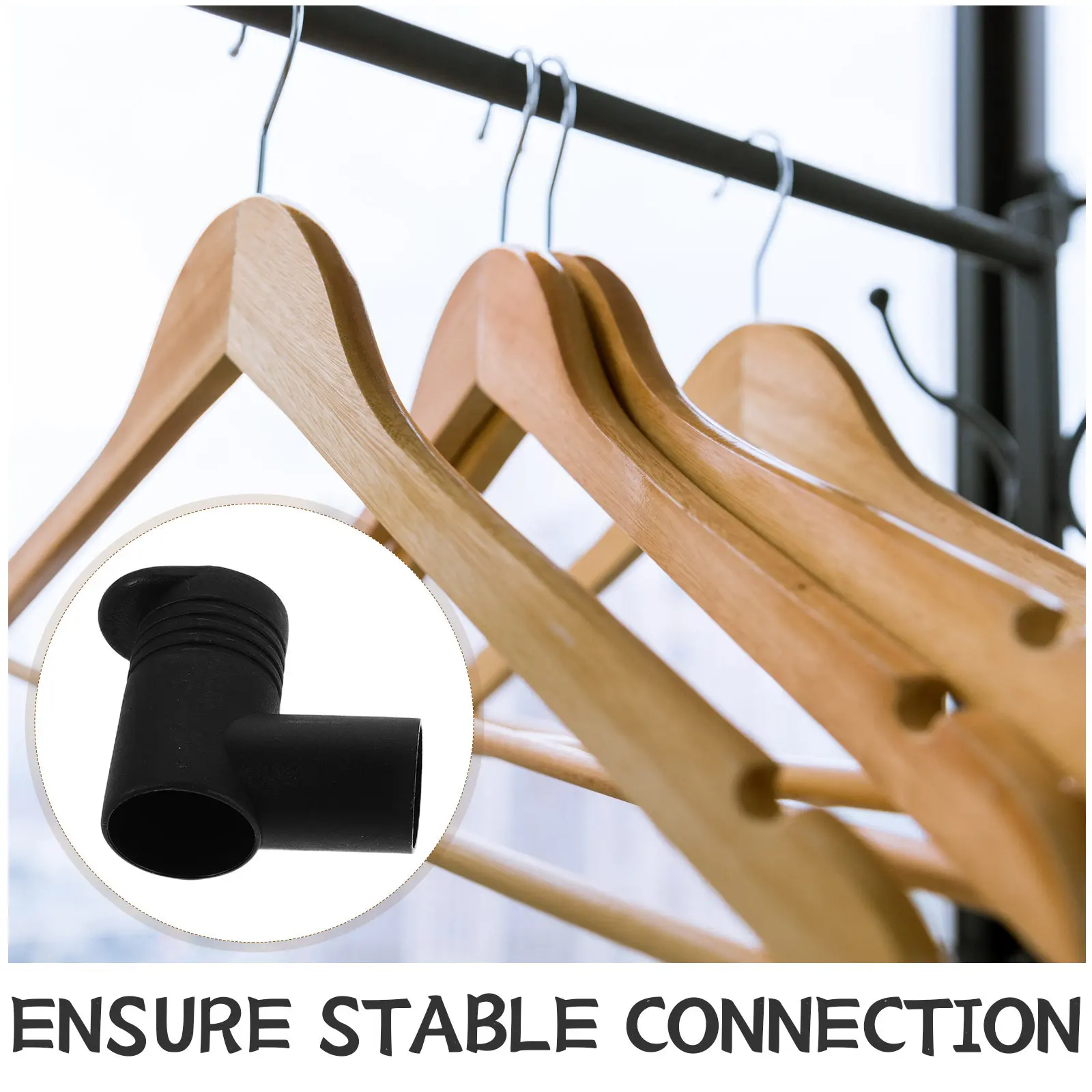 6Pcs Plastic Garment Rack Connectors Right Angle Drying Rack Tube Joints for Clothes Rail Accessories Heavy Duty Stability