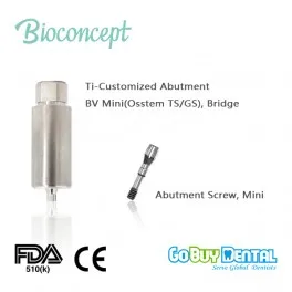 CAD/CAM Ti-Customized Pre-Milled Abutment for BV Tapered Bone Level 3.5 Mini, bridge 803010N