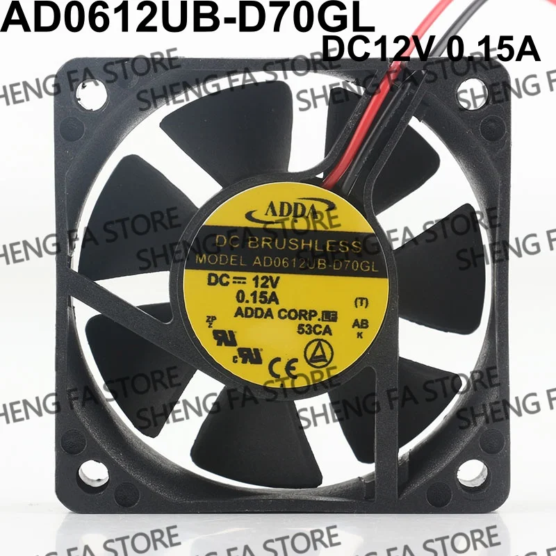 Video recorder power supply chassis monitoring ADDA 5V 24V 48V DC 12V 0.15A AC EC 6015 60X60X15MM 6CM AD0612UB-D70GL cooling fan