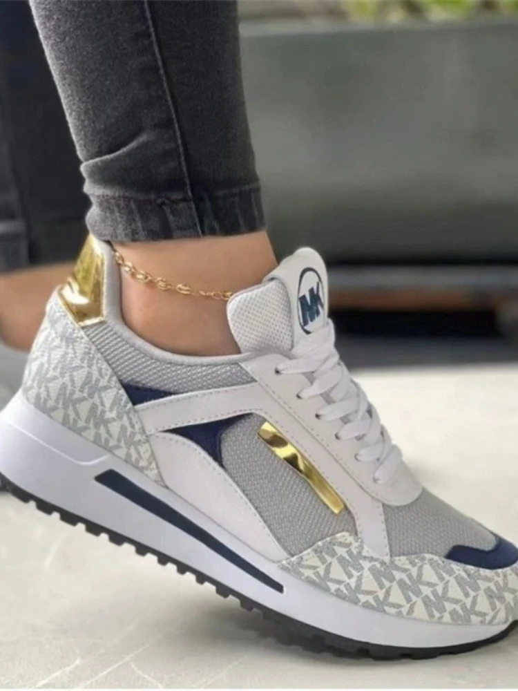 Baskets à lacets pour femmes, chaussures vulcanisées confortables, grande taille, chaussures décontractées à bout rond, résistantes à l'usure