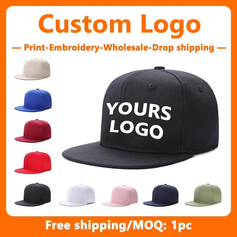 Custom Embroidery Hip Hop Hat for Men and Women Baseball Cap Wholesale DIY Design Print Hats Protection Against Wind Hats