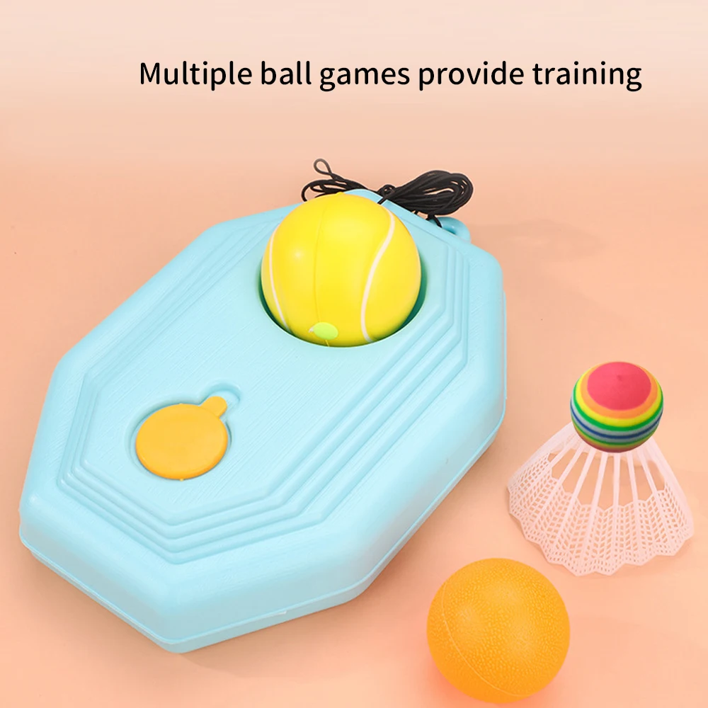Outdoor Games Children Sports Toys Portable Solo Tennis Training Set Self Tennis Practice Training Tool for Adults Kids Beginner