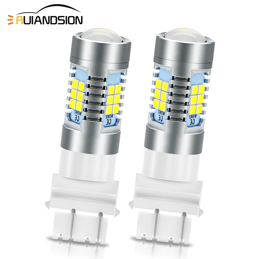 

2 шт. светодиодные лампы T25 для стоп-сигналов 3157 P27/7W, указатели поворота, универсальные автомобильные сигнальные лампы с чипом 2835, задние фонари, лампы заднего хода 12В 24В