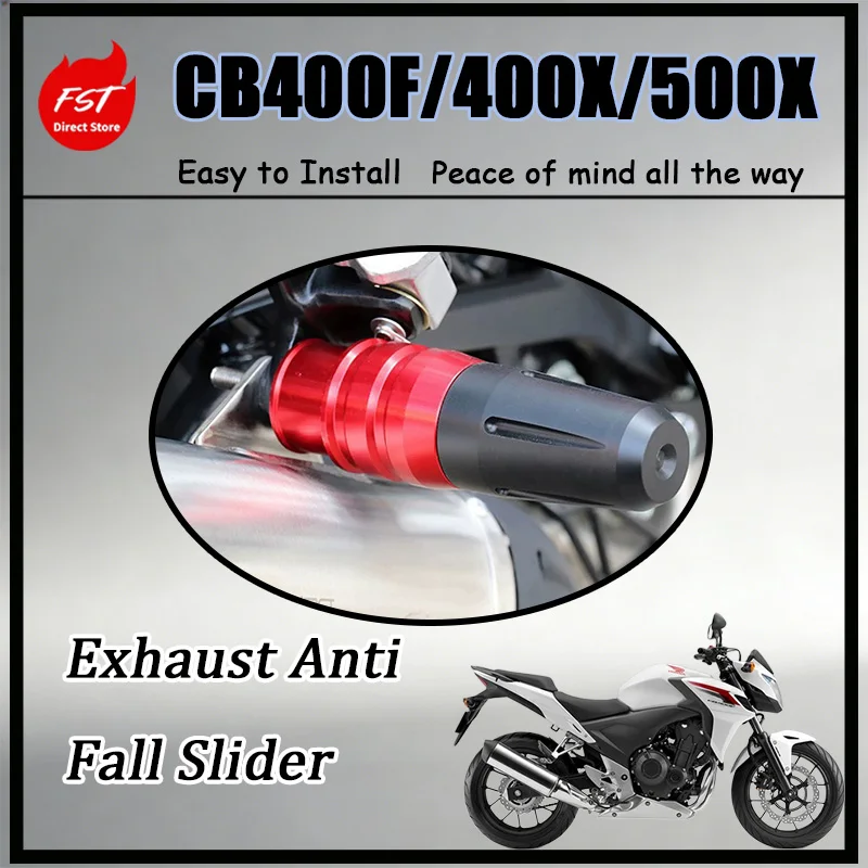 FOR Hard Anodization Exhaust Crash Bar Anti-Crash Slider Protector CB400F CB400X CM300 CM500 CB500X Motorcycle Surface Treatment