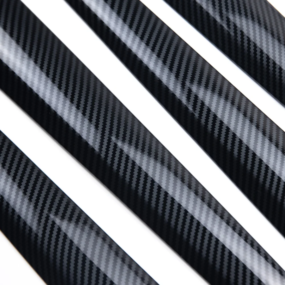 4pcs Carbon Fiber Color Bamboo Grain Inner Door Line Decorative Trim Cover for Toyota Hilux Revo Conquest 2015-2021