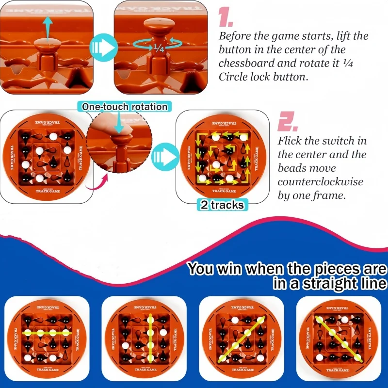 4 Four Wins Spin Track logic Board logic Puzzle Strategy Board Game Educational Orbit Logic Board Game For Fun Family Party Toys