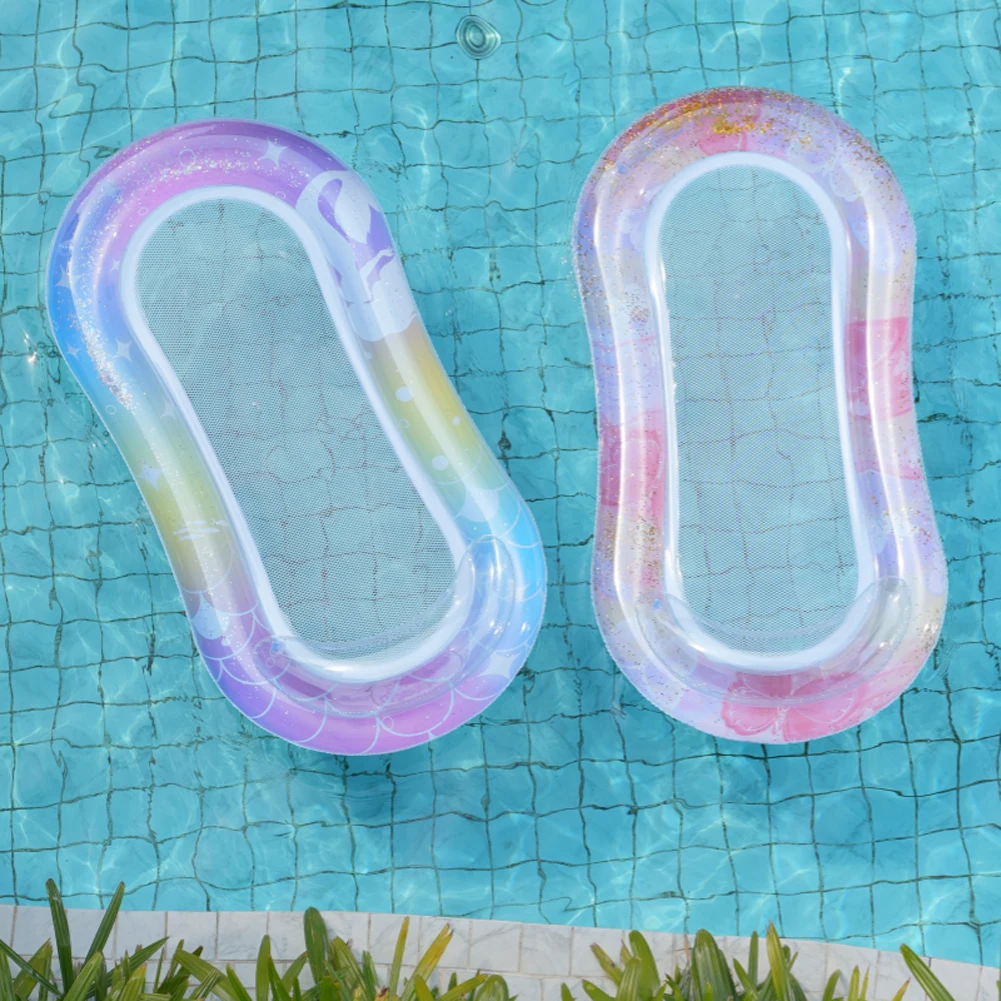 

PVC Inflatable Pool Float Chair Leak Proof Swimming Floating Lounge Chair Lightweight Float Mesh Hammock for Summer Pool Decor