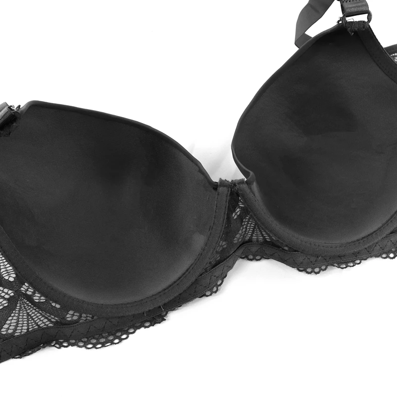 Beauwear Beaury Back Lace Bras for Women Large Cup Big Size Bra with wire no foam pad molded cup bra