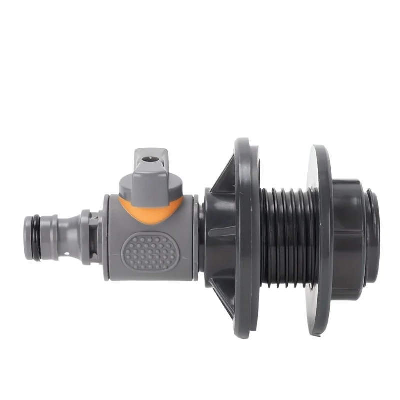 PVC/IBC Water Barrel Adapter, 1/2 Durable Water Tank Adapter with Valve, Quick Installation Rainwater Collection Connector Kit