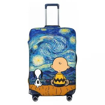 Benutzerdefinierte süße Cartoon Snoopy Gepäckabdeckung elastische Reisekoffer Schutzhüllen passend für 18-32 Zoll