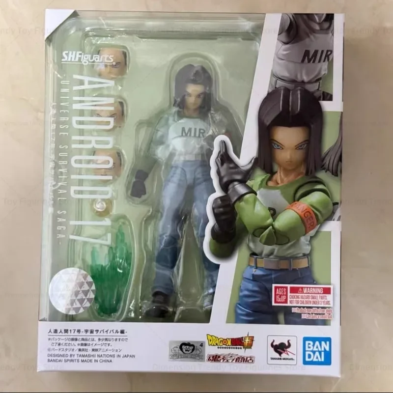 Bandai em estoque Shf Soul Limited Universe Survival Chapter Anime Dragon Ball Homem super artificial no. 17 Figura de ação modelo DT