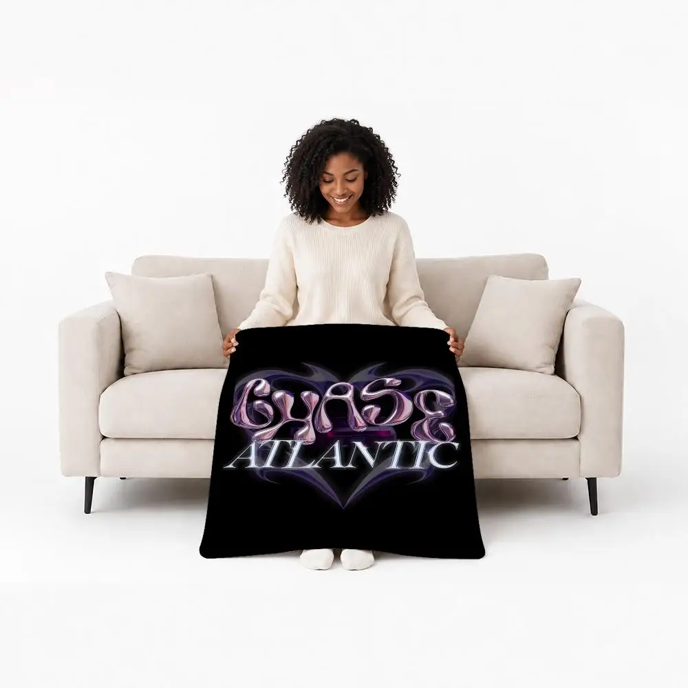 Trendy Band Chase Atlantic Throw Custom Printed Flannel Fleece Blanket for Sofa Bed Office Travel & Camping