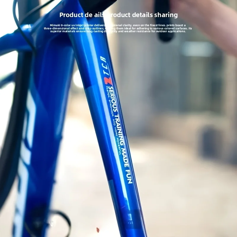 Autocollants en vinyle auto-adhésifs imperméables pour cadre de vélo, décoration de vélo, 2 pièces/ensemble, pour un entraînement sérieux et amusant
