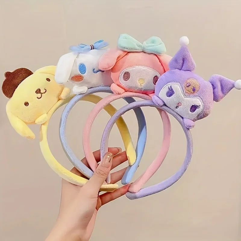 1Pc Cute Sanrio Character Decorative Head Band Lovely My Melody Kuromi Cinnamoroll Decorative Head Wear For Women And Girls