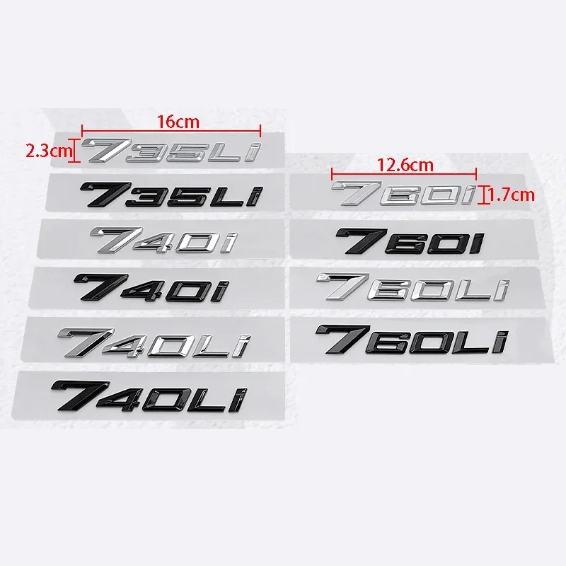 

ABS Auto Side Sticker Emblem Kofferbak Badge Voor BMW 735Li 740i 740Li 760i 760Li Decal Accessoires