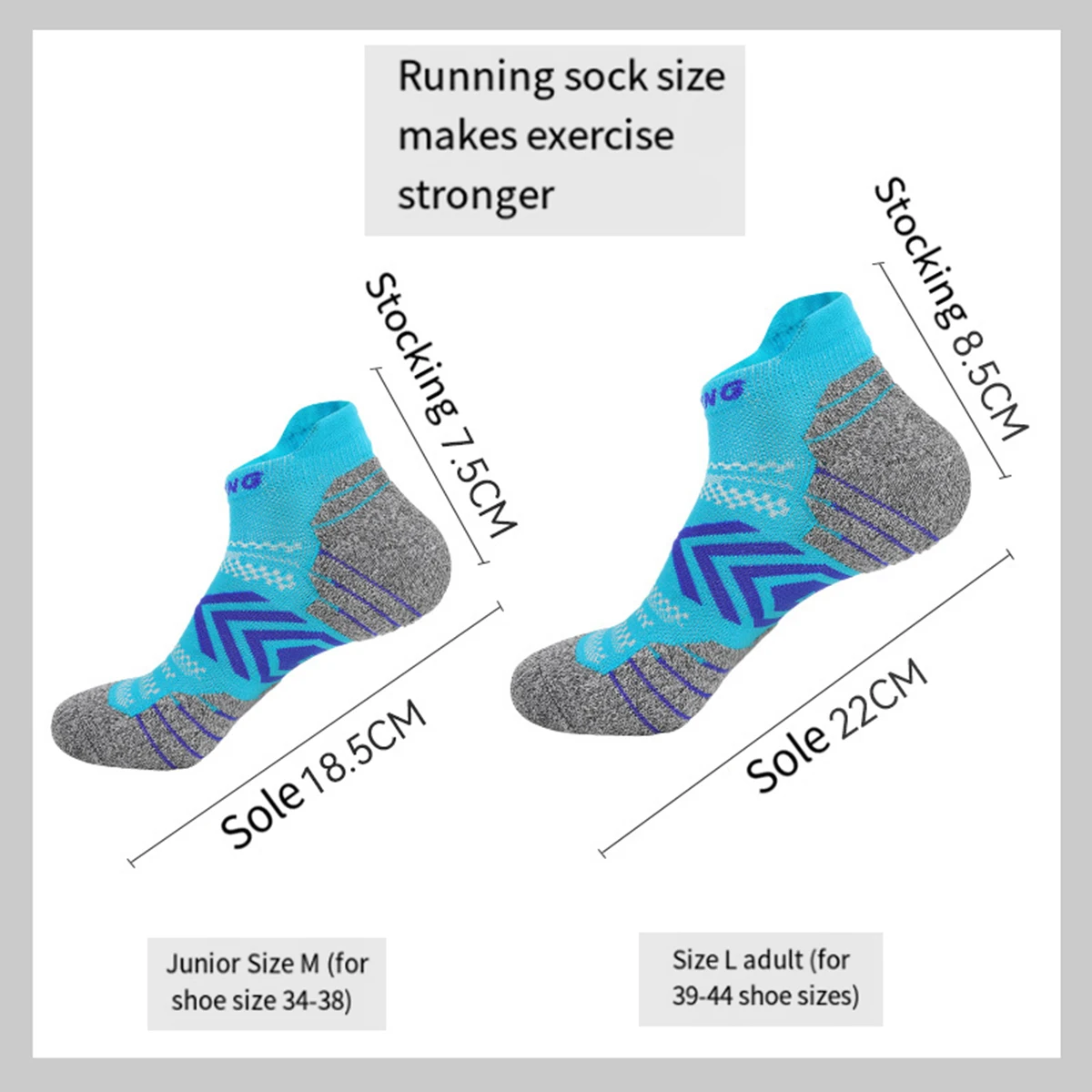 Calcetines deportivos para correr para hombre y mujer, medias cortas con fondo de toalla de maratón, ciclismo, bádminton