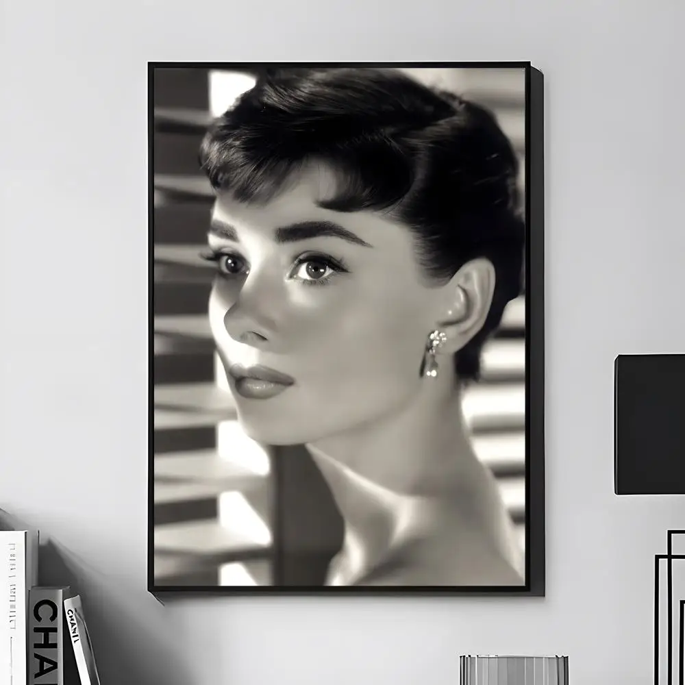 Tijdloze A-Audrey Hepburn Poster Wanddecoratie, geschikt voor woonkamer, slaapkamer, bar, salon, woondecoratie, cadeau
