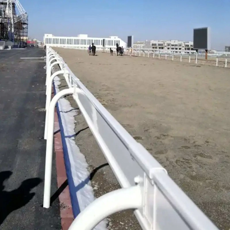 PVC racecourse guardrail, racecourse guardrail, training track, track isolation
