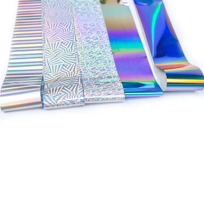 A47F-10 Rolls Nagelfolie Polish Stickers Metaal Kleur Starry Papier Transfer Folie Wraps Zelfklevende Decals Nail Art Decoraties