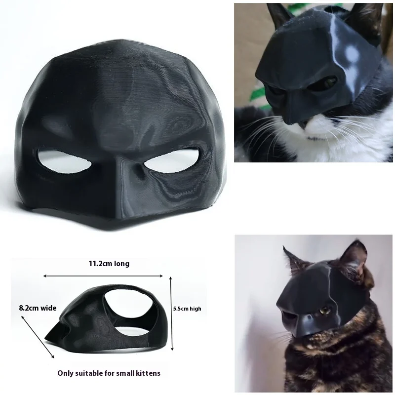 Batman Cos Mask For Pet Cat Puppy 3d Printing Cosplay Costumes Helmet Toy Halloween Party Headwear Pet Dog Mask Helmet Props