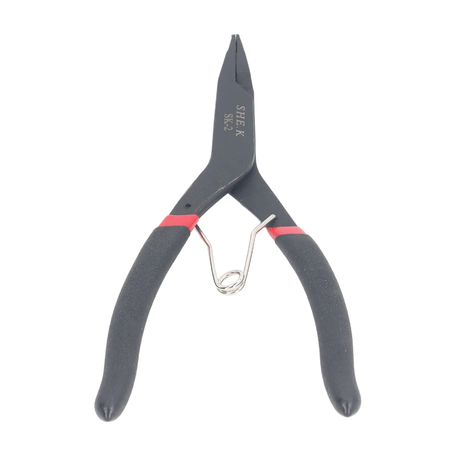 Pince à serrage à tête plate 90 °   Pince à anneau de verrouillage à pointe coudée, ouverture de 40mm, épaisseur de 2mm, poignée ergonomique en Pvc, acier à haute teneur en carbone