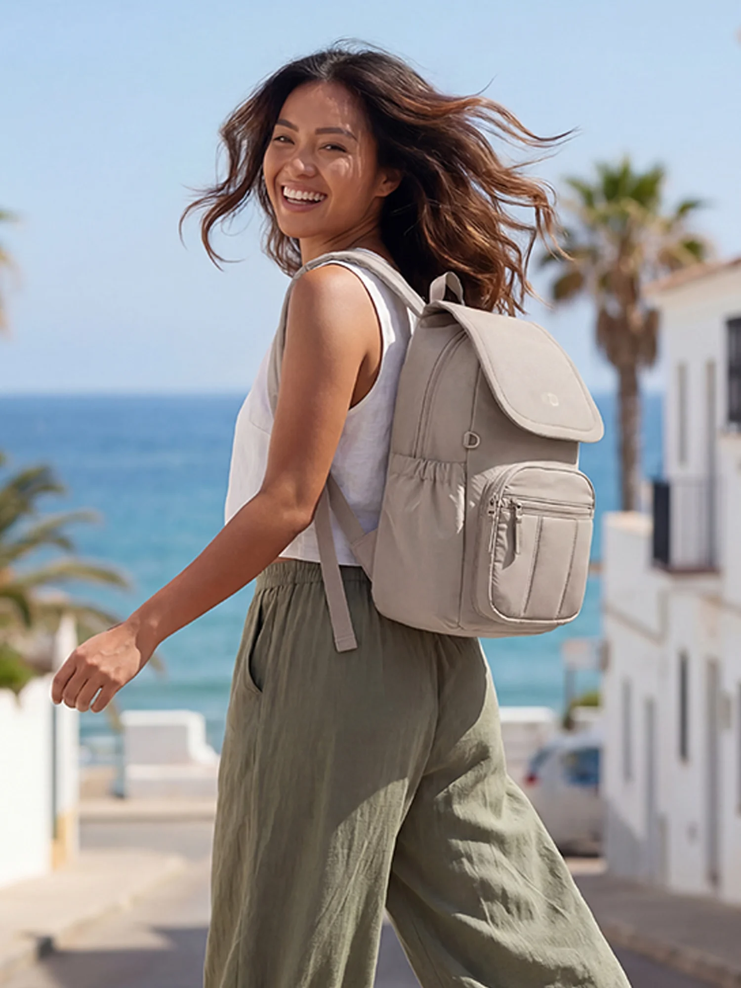 BAGSMART 13 14-calowy plecak na laptopa Wysokiej jakości torba codzienna dla kobiet Lekki plecak na komputer dla studentek Tornister dla dziewcząt — zdjęcie produktu 7