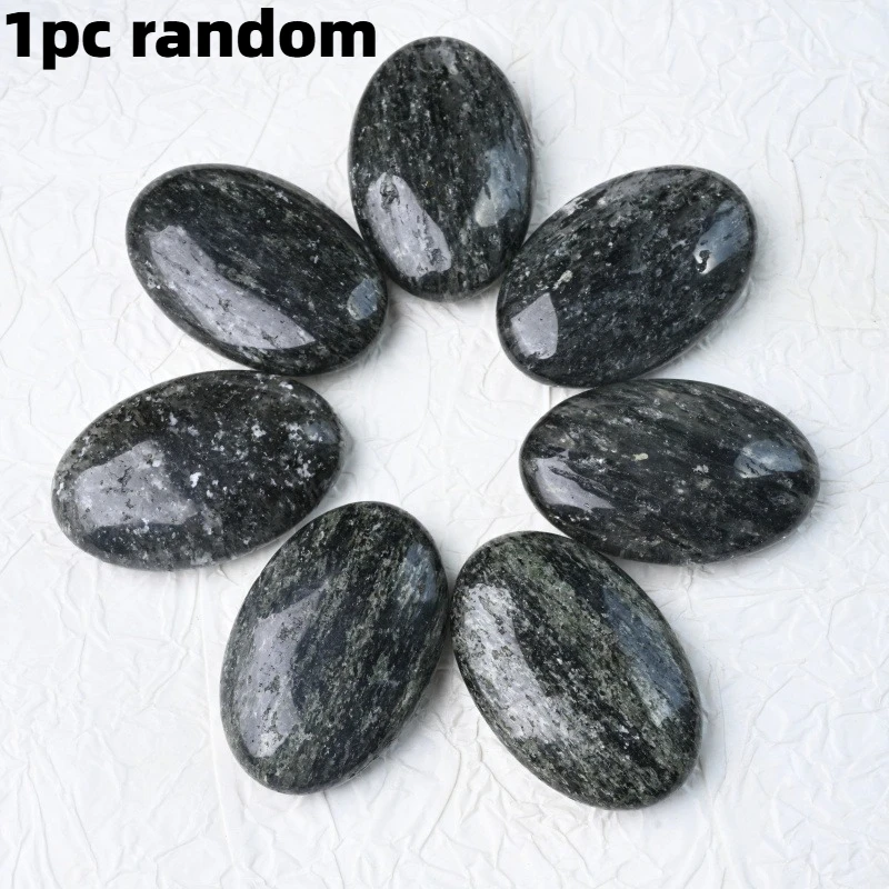 1pc Natural Decorative Stone -Garden Quartz Palm Stone, Crystal with Natural Inclusions, Half Transparent Under Strong Light