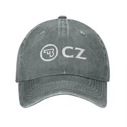 White CZ Guns Logo Unisex Baseball Caps Distressed Denim Caps Hat Vintage Outdoor Running Golf Headwear