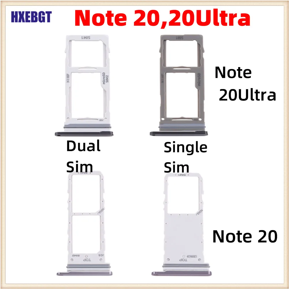 Vassoio Sim singolo/doppio per Samsung Galaxy Note 20 , 20 vassoio per scheda SIM Ultra SD supporto per Slot per scheda SIM Note20 Note20U parti di